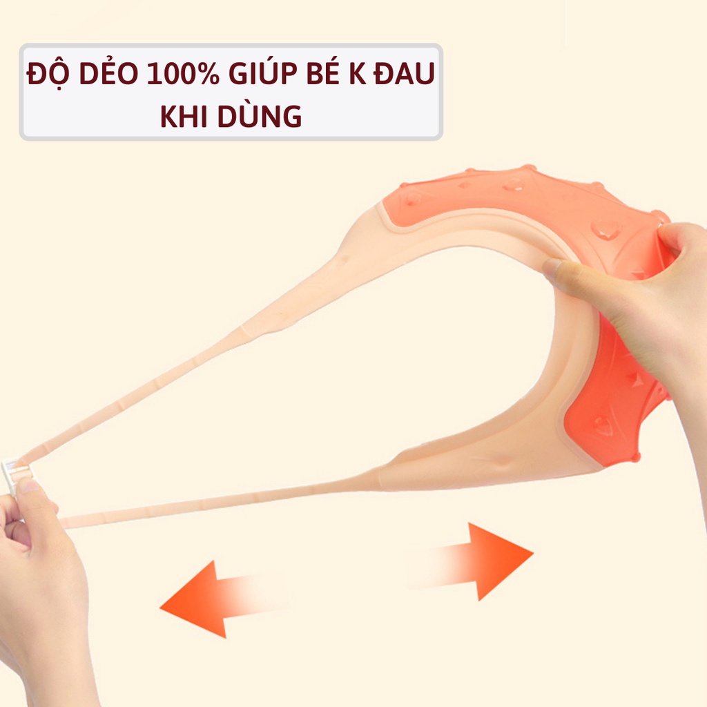 Mũ gội đầu chắn nước bảo vệ tai và mắt hình vương miện, nón tắm có thể điều chỉnh vòng đầu, Cao Cấp Shop Bố Sam