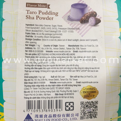 Bột pudding/flan Mole Đài Loan nhiều hương vị