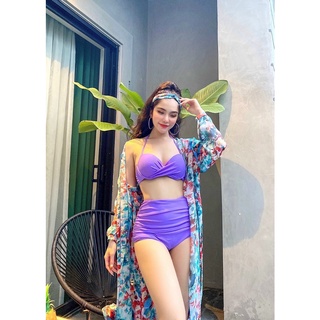 (Hàng sẵn) Đồ bơi nâng ngực phối quần lưng cao tôn dáng bikini Phuong Bi ÁO TẮM SÀI GÒN