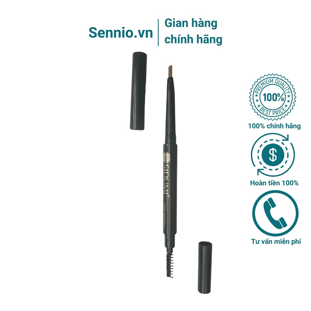 Chì Kẻ Mày 2 Đầu Phẩy Sợi Lâu Trôi Chính Hãng Hàn Quốc Sidumi SDM CM321