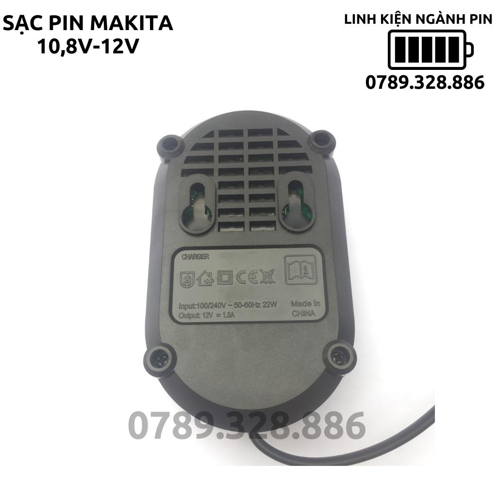Sạc pin Makita 10.8V Li-ion pin cắm, sạc báo đèn và đầy tự ngắt