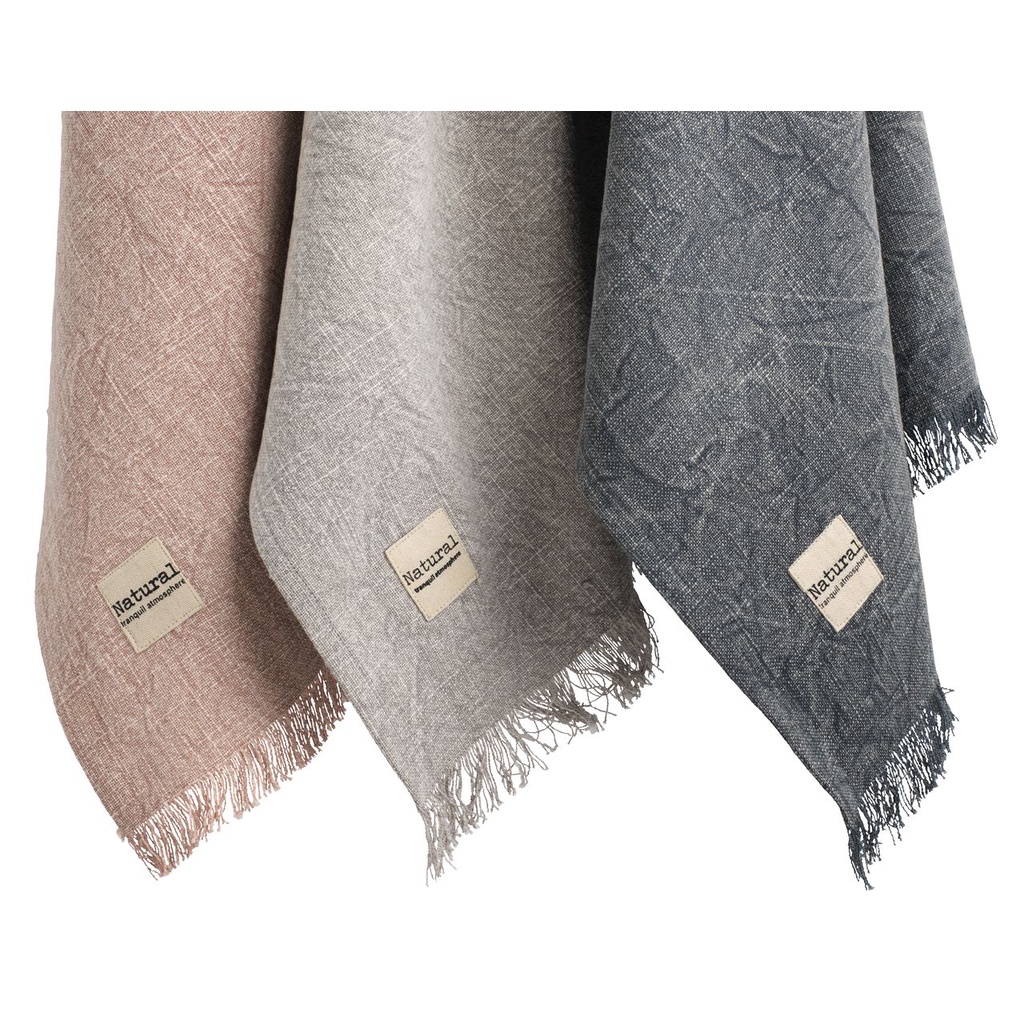 Khăn bếp cotton | JYSK Sivblom | bộ 3 chiếc | hồng/xám | R50xD70cm
