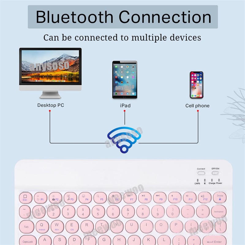 Bao da NIXXOS với bàn phím không dây thích hợp cho iPad 10 10.2&quot; 7/8/9 10.9&quot; Air4/5 Pro 11inch 2022 2021 2020