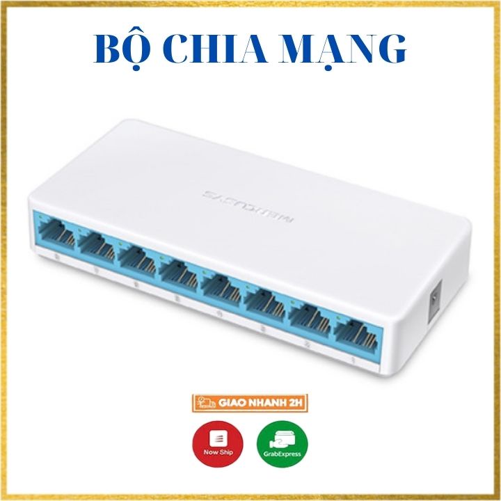 Bộ chia mạng Mercusys 8 cổng 10/100Mbps,Bộ chia tín hiệu để bàn MS108 - Switch mới 100%