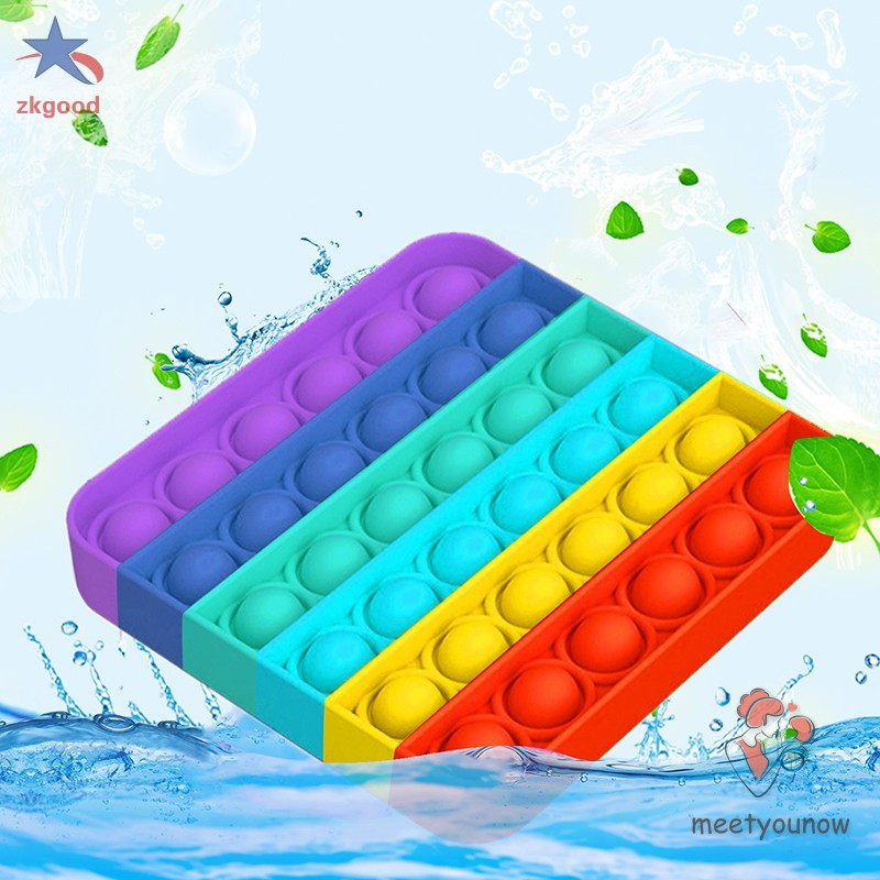 Đồ chơi bóp bong bóng giải tỏa căng thẳng nhiều hình dạng màu sắc cầu vồng cho trẻ em