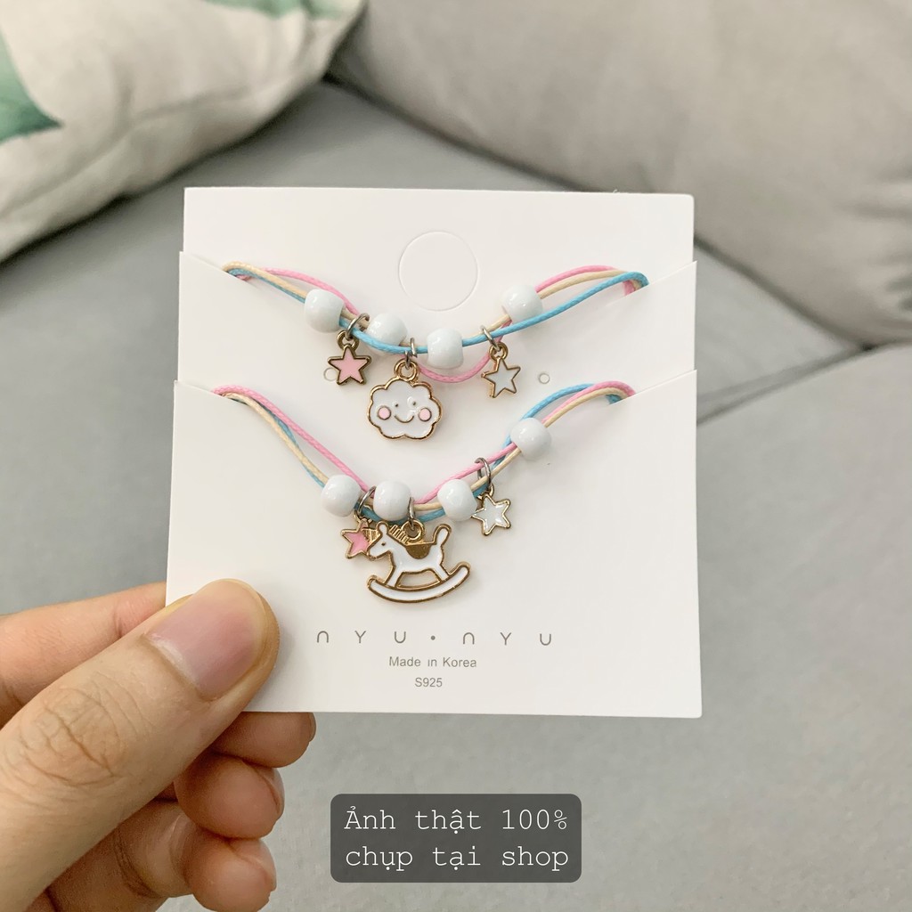 [ẢNH VÀ CLIP THẬT] Vòng tay handmade hình Đám mây và Chú ngựa dễ thương phong cách cute Hàn Quốc