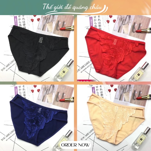Quần Lót Ren Nữ Sexy Họa Tiết Phối Ren Sexy Quyến Rũ (7207)