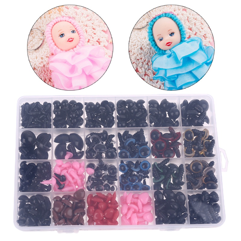 Bộ 460 Con Mắt Nhựa Mềm Nhiều Màu Sắc Dùng Làm Đồ Chơi Búp Bê Amigurumi DIY