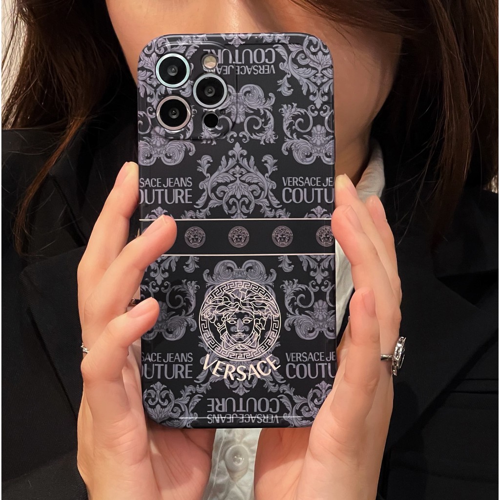 Ốp điện thoại dẻo họa tiết Versace thích hợp cho IPHONE 7/8/SE2 7PLUS/8PLUS X/XS XSMAX 11 PRO 11PROMAX 12 PRO 13PROMAX