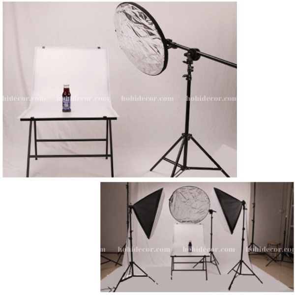 Tấm Phản Quang Chụp Ảnh Thời Trang, Miếng Hắt Sáng Chụp Hình Sản Phẩm 2 Trong 1, 60cm Gấp Gọn - HoHi Decor