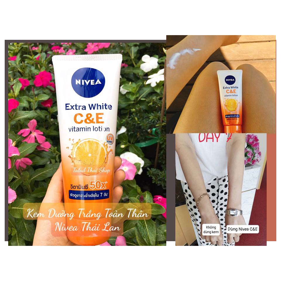 Kem Dưỡng Trắng Da Body Chống Nắng Dưỡng Ẩm Toàn Thân NIVEA  EXTRA WHITE C&E VITAMIN LOTION THÁI LAN