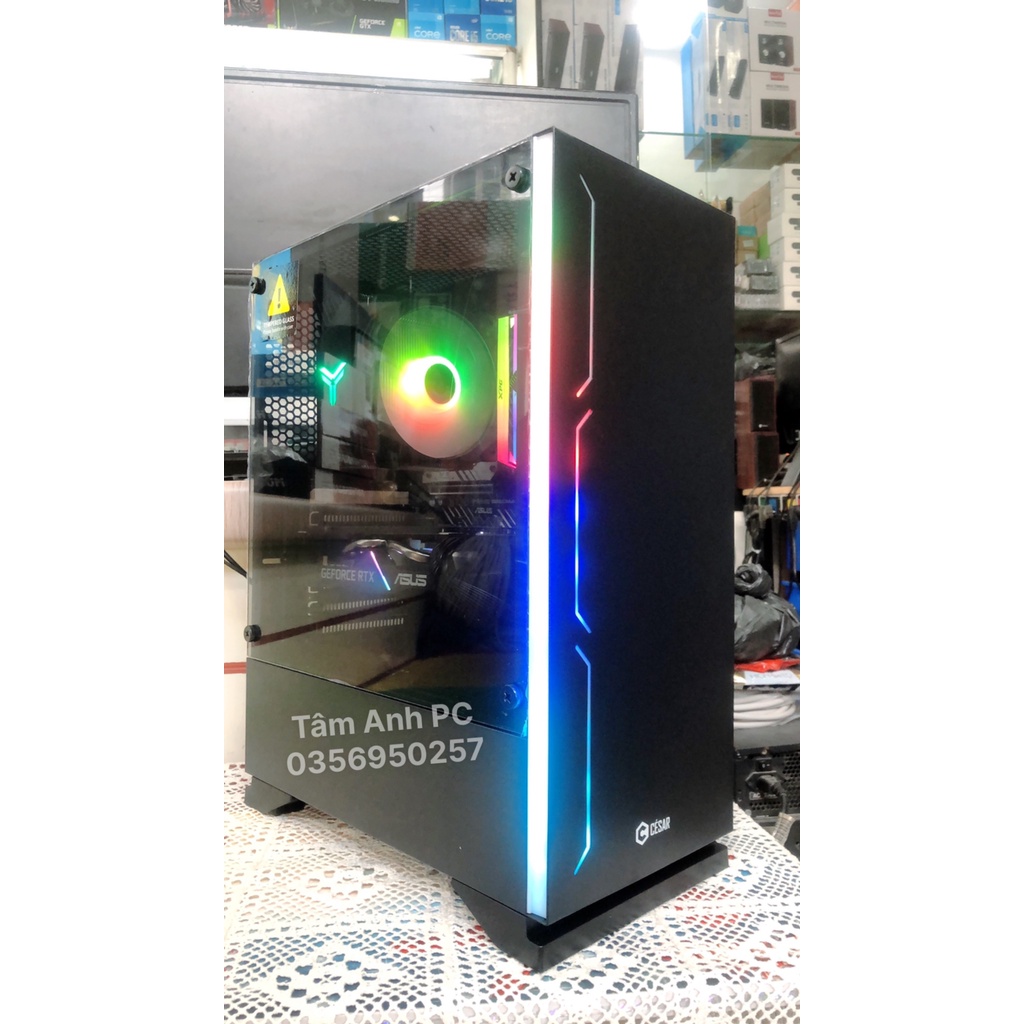 Vỏ Cây Máy tính bàn PC Cesar SNOW Black/White