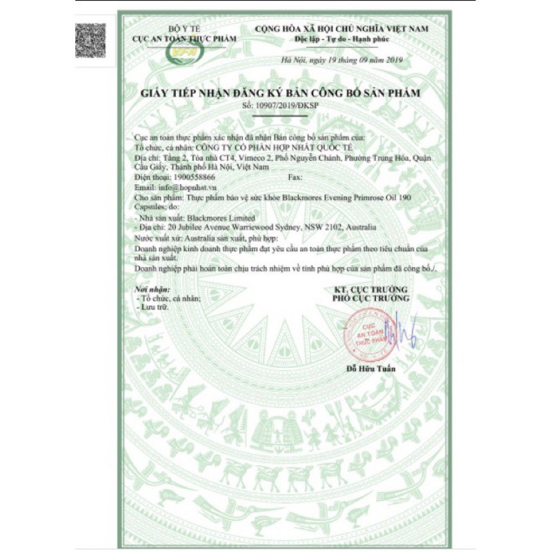 [Hàng Chuẩn ÚC] Blackmores Evening Primrose Oil - Viên uống tinh dầu hoa anh thảo 190 viên MẪU MỚI DATE 2023