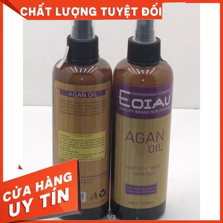 [chính hãng ]Xịt Dưỡng phục hồi tóc 2 lớp EOIAU 250   dưỡng mềm mượt phục hồi hư tổn  chống khô sơ chẻ ngọn