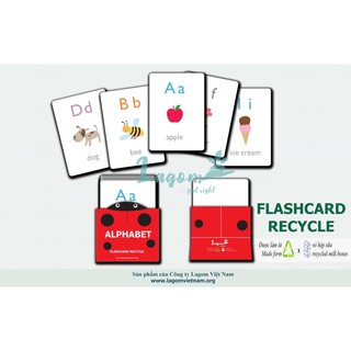 Flashcard chữ cái ( sản phẩm tái chế từ vỏ hộp sữa của Lagom)