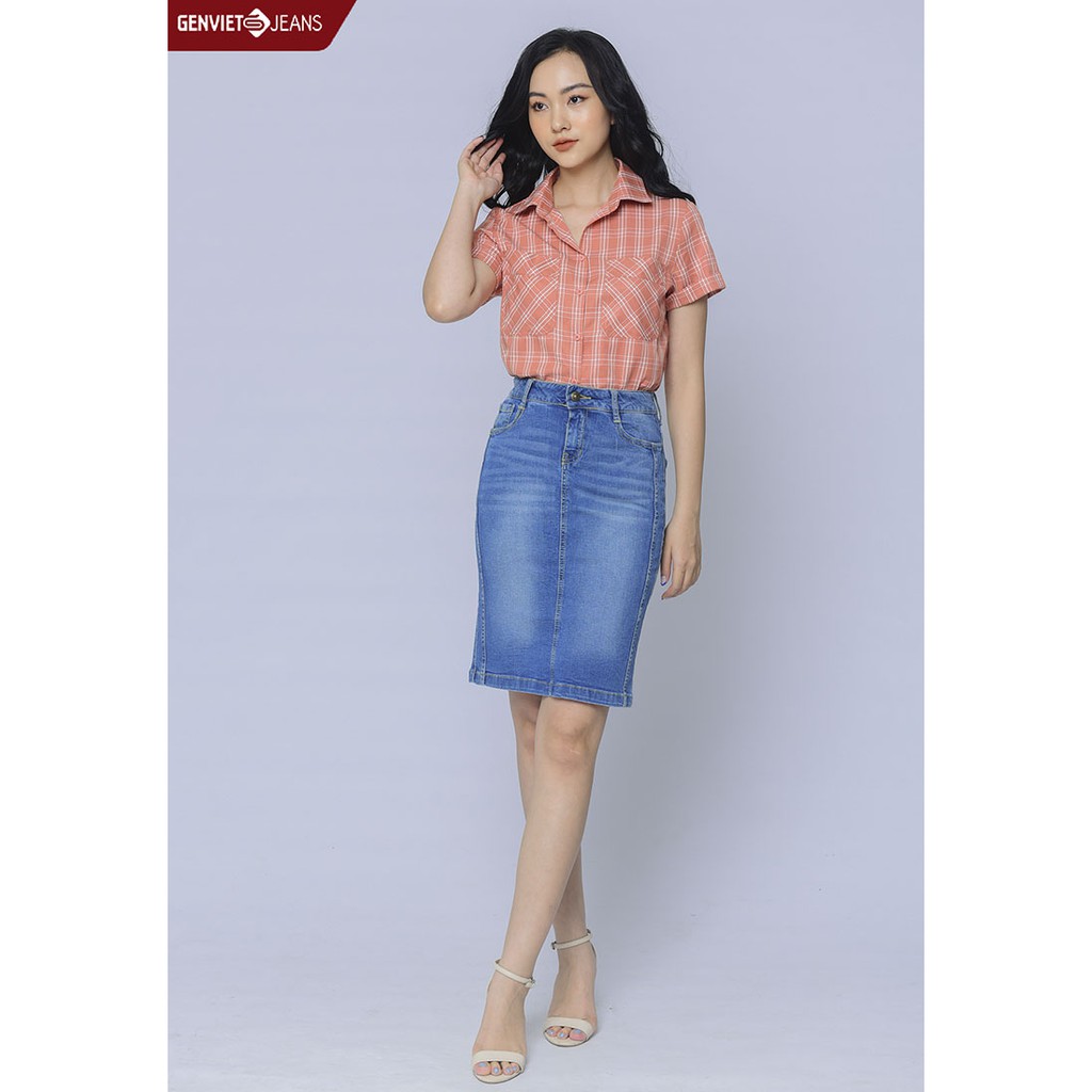 DJ321J795 - Chân Váy Jeans Nữ GENVIET | BigBuy360 - bigbuy360.vn