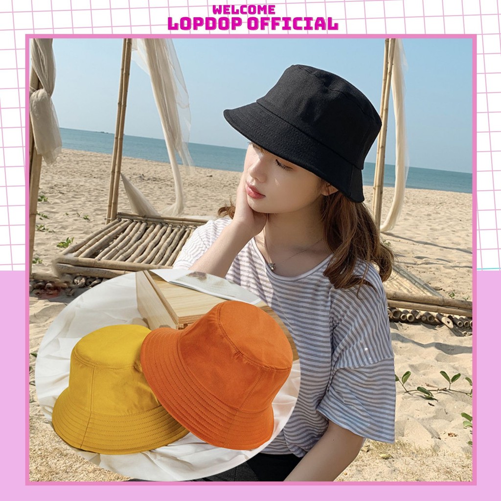 Mũ nón bucket tai bèo trơn phong cách Hàn Quốc -LOPDOP OFFICAL