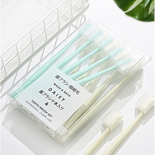 Combo 10 bàn chải đánh răng MUJI nhựa lúa mạch