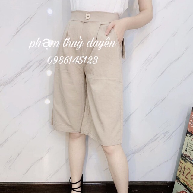 Quần ngố đũi ống rộng sẵn hàng tại shop