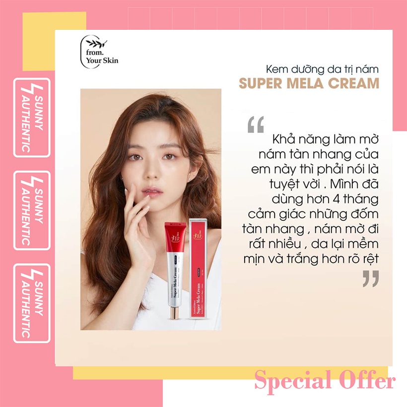 Kem Dưỡng Da Làm Mờ Vết Nám Chống Lão Hóa FROM YOUR SKIN Super Mela Cream 50g