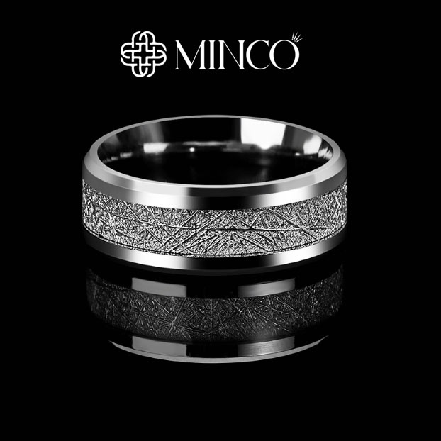 Nhẫn Nam Họa Tiết Rãnh độc đáo Minco Accessories phong cách màu bạc nhẫn đẹp không gỉ thời trang NT59