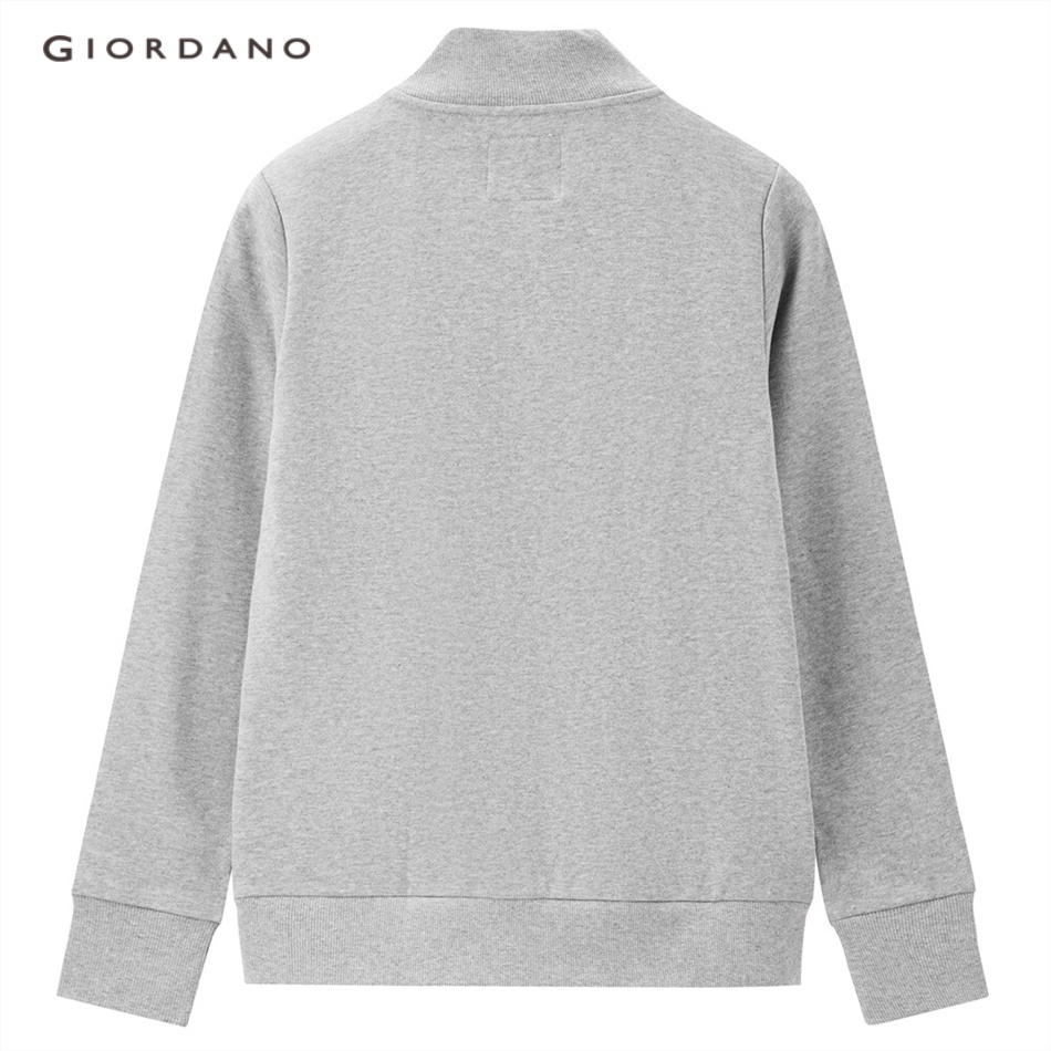 Áo khoác GIORDANO 13372801 vải thô cổ đứng mở cho nữ