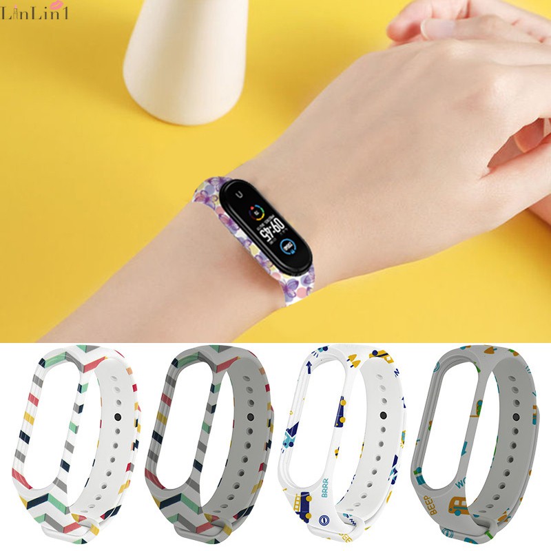 Thông Minh Dây Đeo Thay Thế Chất Liệu Silicon Màu Trơn Cho Xiaomi Mi Band 3 / 4 / 5