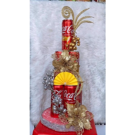 combo set phụ kiện trang trí tháp bánh, bia, nước ngọt ngày Tết ( gồm đế, phụ kiện tùy chọn,1 keo nến)