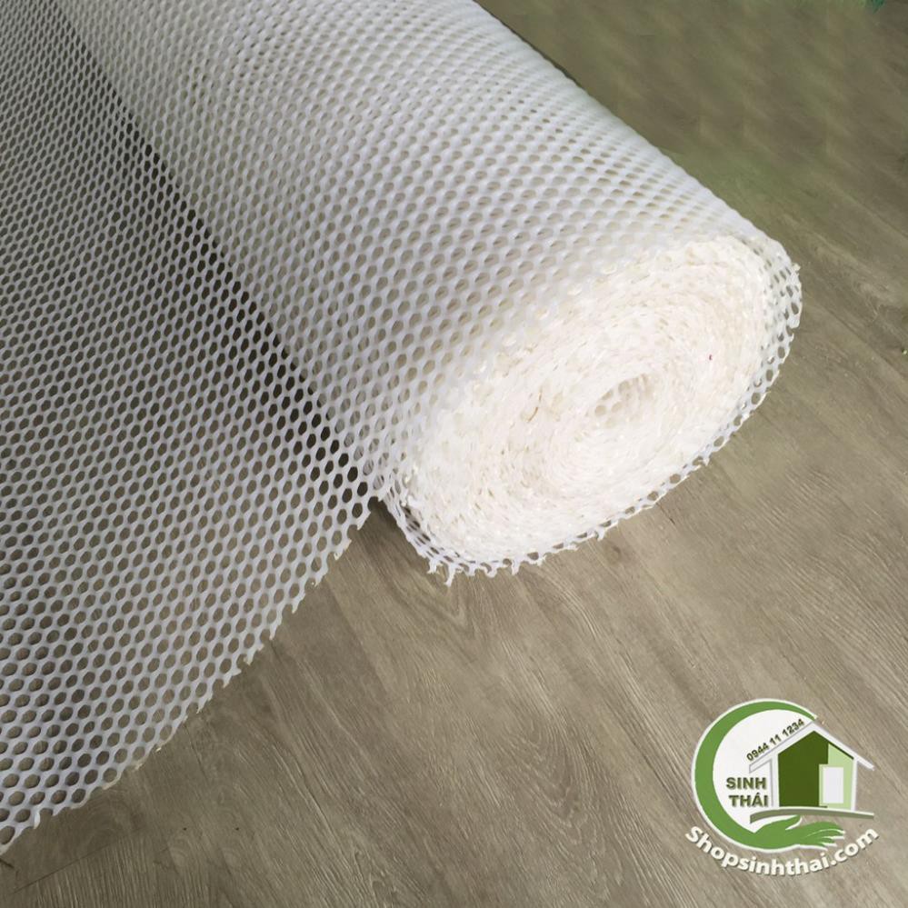 Lưới nhựa mắt cáo màu trắng -  - lưới lỗ tròn làm hàng rào, làm chuồng, che chắn côn trùng, gia súc