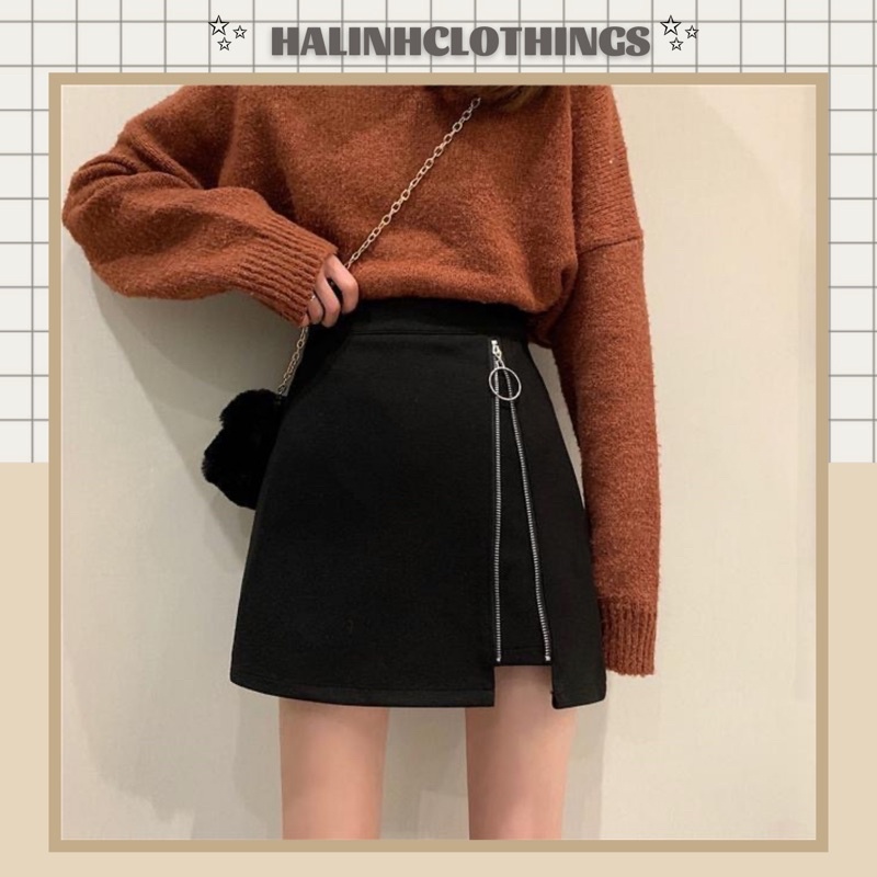 [Mã 1010FASHIONSALE901 giảm 10K đơn 50K] Chân váy chữ A dáng ngắn có khoá kéo ngược M365