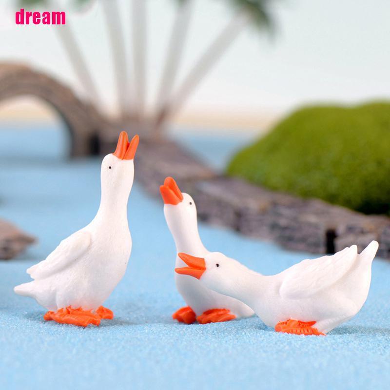 Mô Hình Ngỗng Mini Trang Trí Sân Vườn