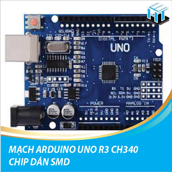 MẠCH ARDUINO UNO R3 CH340 - Chíp SMD dán