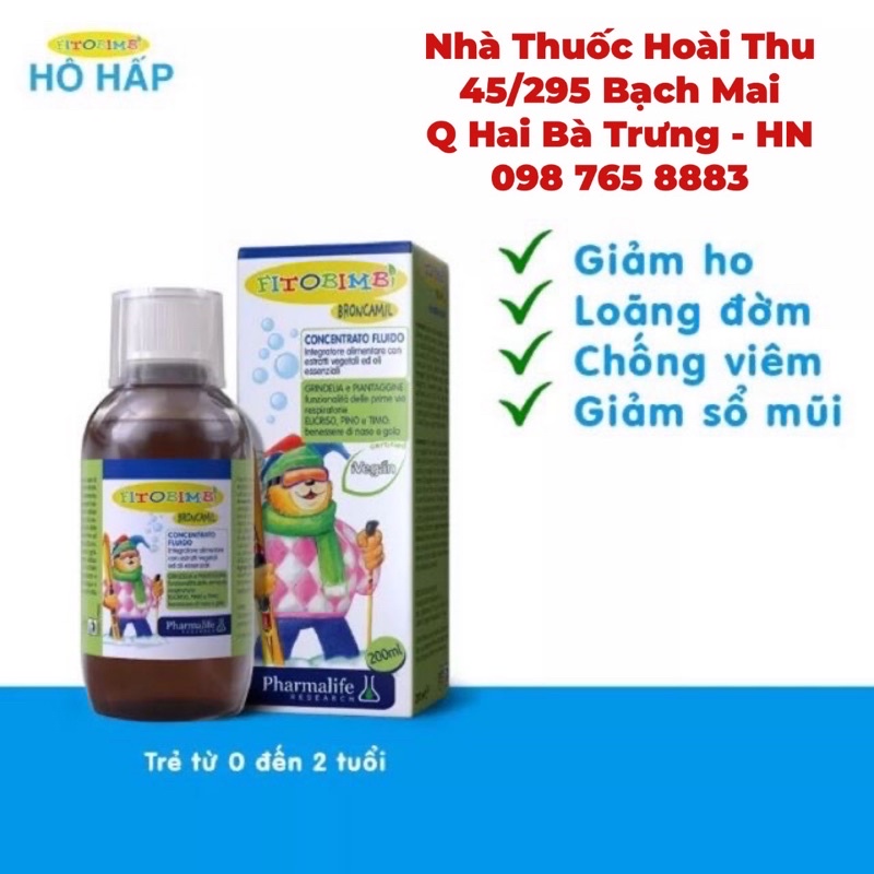 FitoBimbi Broncamil - Siro Ho thảo dược cho bé