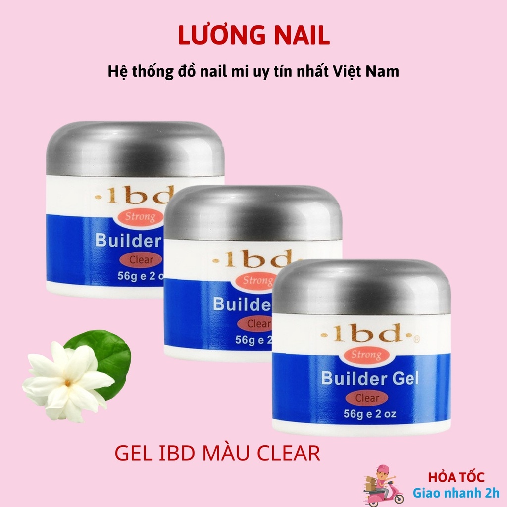 Gel đắp móng Ibd (LOẠI THƯỜNG NÓNG NHẸ) màu trong 56g