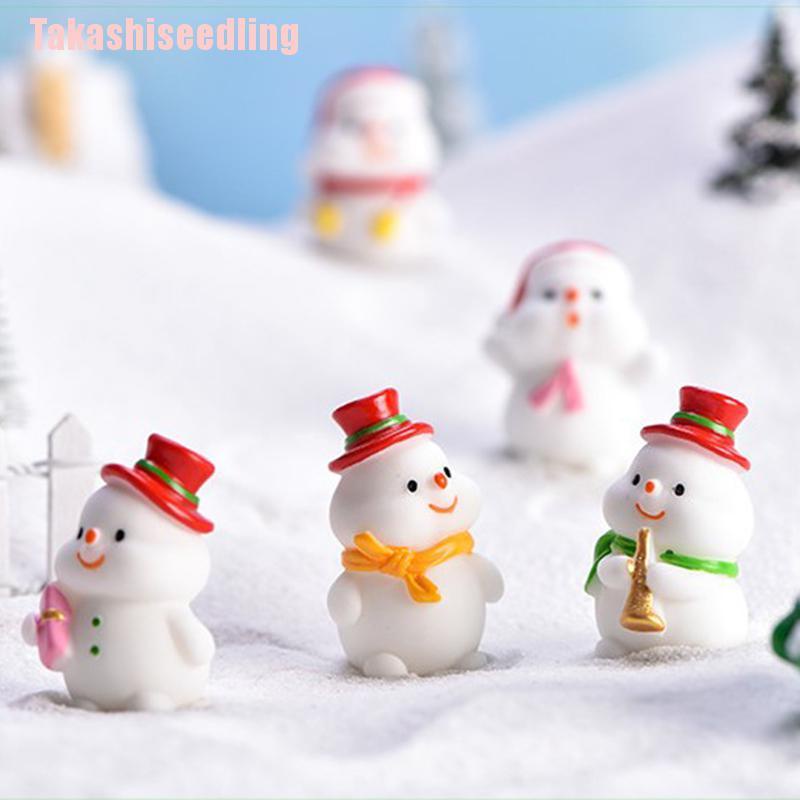 Mô Hình Người Tuyết mini Bằng Nhựa Dễ Thương Dùng Trang Trí Giáng Sinh