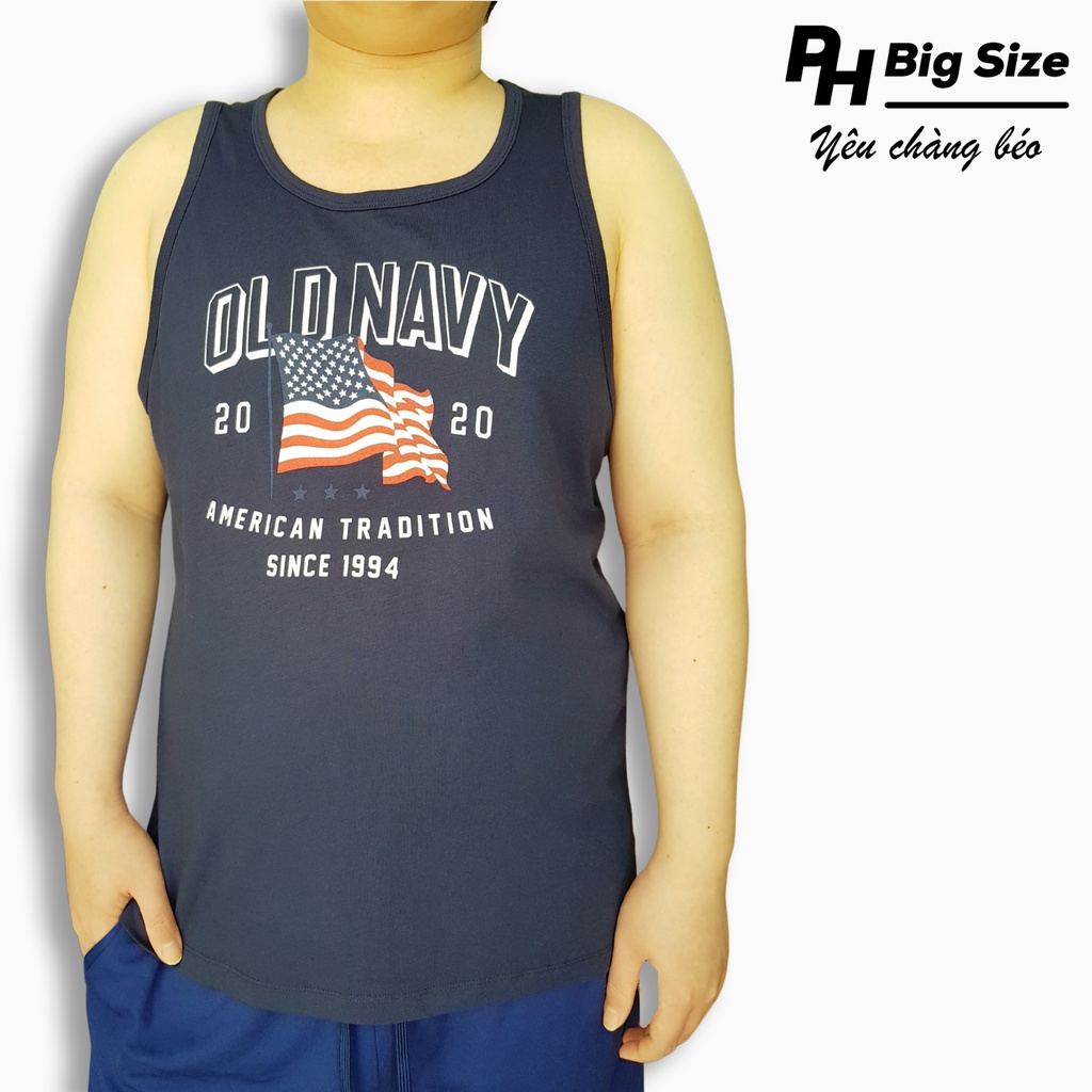 Bigsize 80kg - 145kg | Áo Thun Ba Lỗ size to size lớn Áo sát nách ngoại cỡ tank top | PH Big Size | A181