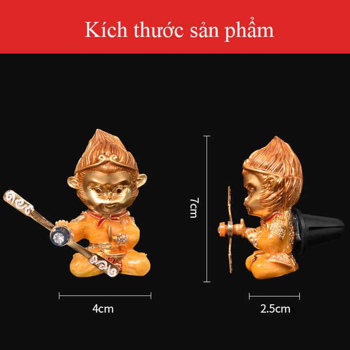 Quạt Sáp Thơm Ô Tô - Hình Tôn Ngộ Không,Tặng Kèm Sáp Thơm  Ver1