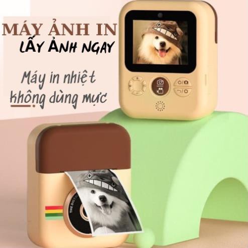 Máy ảnh chụp lấy liền kiêm quay video, tặng kèm 3 cuộn phim, Máy ảnh mini công nghệ mới cho bé và gia đình