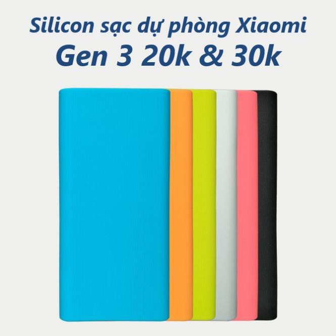 BAO SILICON SẠC DỰ PHÒNG XIAOMI 20.000 GEN 3 - VỎ BẢO VỆ SILICON SẠC DỰ PHÒNG XIAOMI GEN 3 30000 mAh