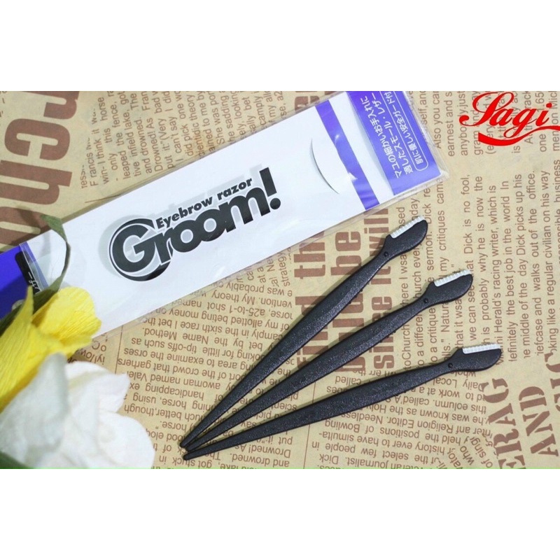 DAO CẠO LÔNG MÀY KAI GROOM - Eyebrow Razor Vỉ 3 Cái
