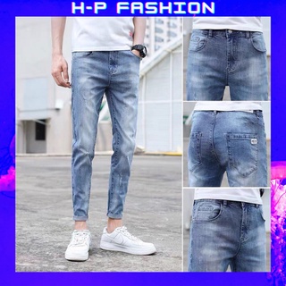 Quần jean nam chất bò màu xanh thời trang Hpfashion, Quần bò nam đẹp vải jean co giãn mềm mịn, form cực chuẩn - QJNTCS21