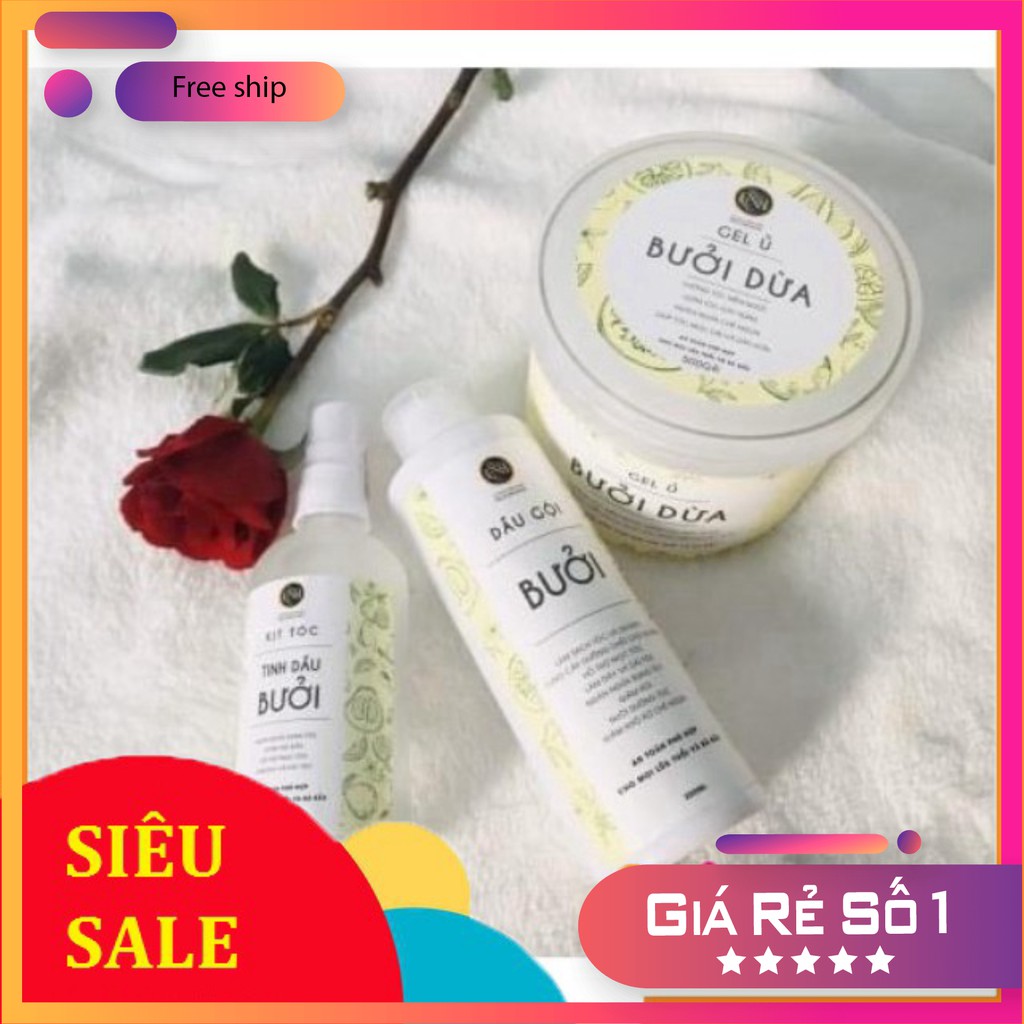 Combo Gel ủ bưởi dừa + Tinh dầu bưởi Nga Hoàng | BigBuy360 - bigbuy360.vn