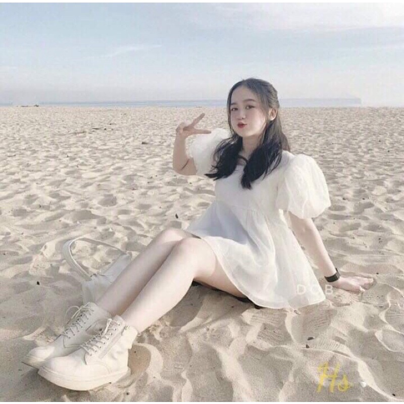 Váy baby doll cổ vuông HS6