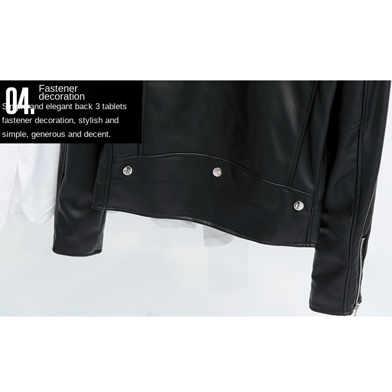 Áo khoác da pu khóa kéo thời trang thu đông cho nữ