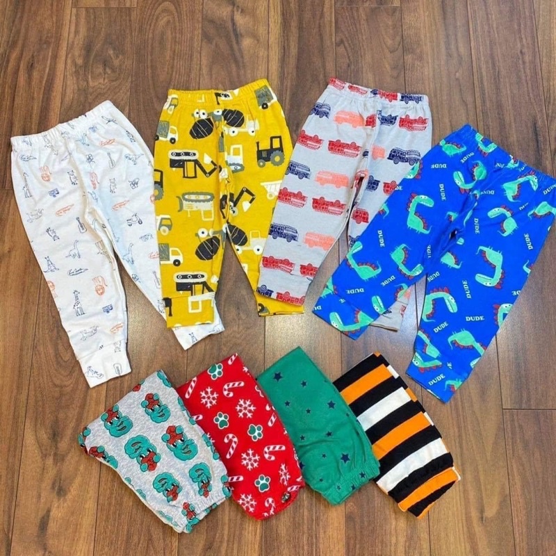 QUẦN CHỤC DÀI CHO BÉ TRAI GÁI - CHẤT COTTON BOZIP MỀM MỊN