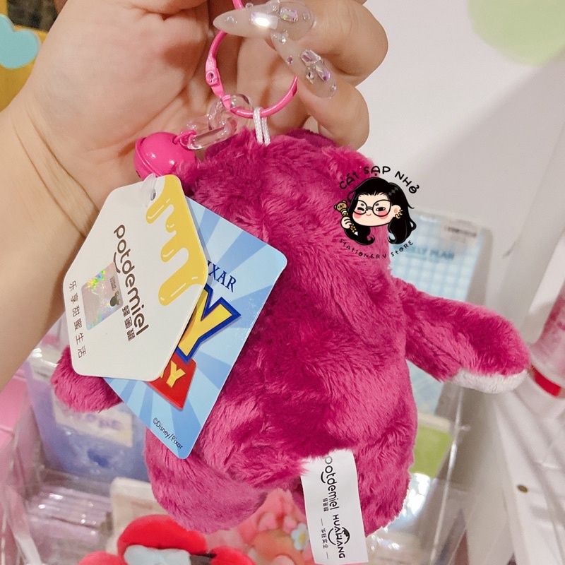 Móc khoá gấu dâu lotso chính hãng dễ thương móc khoá gắn túi hot trend 2022