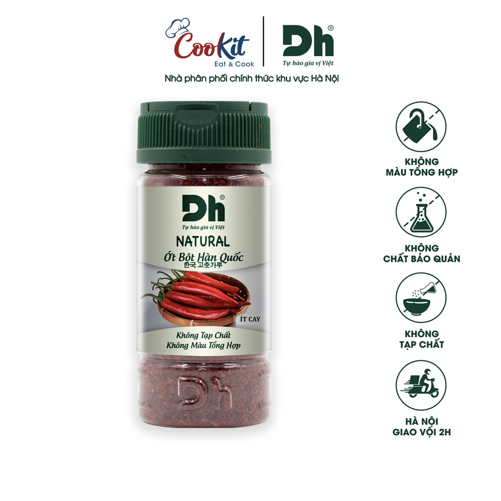 Bột ớt Hàn Quốc Natural Dh Foods nguyên liệu, gia vị chế biến 45g/ 90g