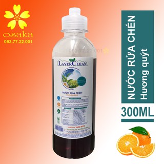 Nước rửa chén bát hữu cơ Layer Clean hương Quýt chai 300ml
