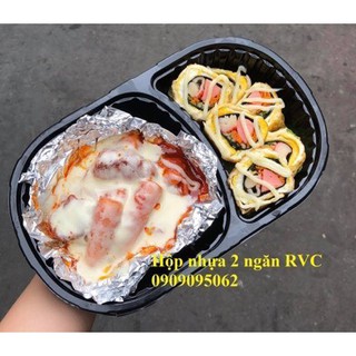 Hộp nhựa 2 ngăn cao cấp( 300 cái/ thùng - 2.200đ/ cái)