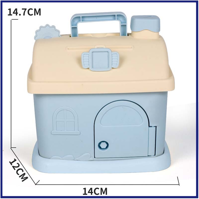 Két Sắt Mini Hộp Tiết Kiệm Nhiều Kiểu, Ống Heo Tiết Kiệm Hình Ngôi Nhà Kiểu Dáng Dễ Cưng Cho Bé!